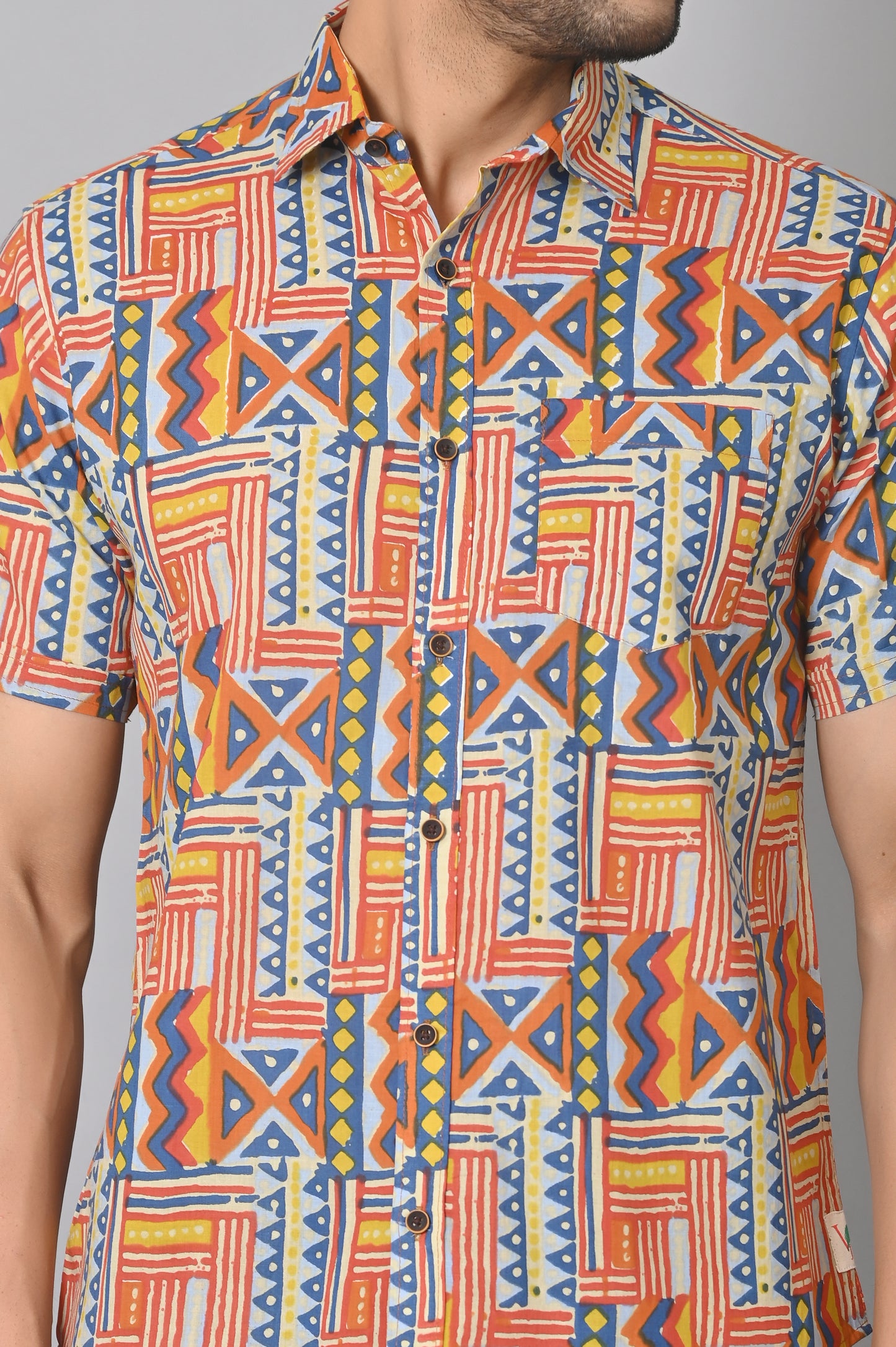 VJR Stylish Geometrical Printed Premium Shirt