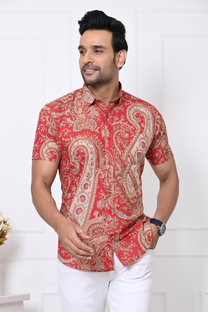 Ranbir Kapoor's Favorite VJR Red Paisley Shirt