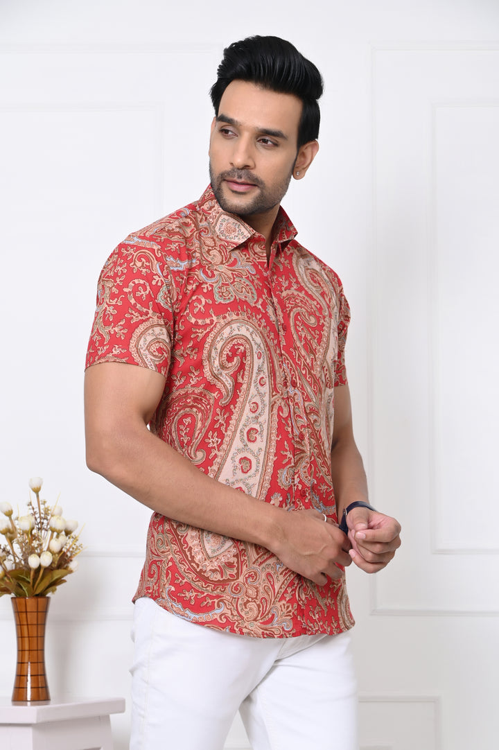Ranbir Kapoor's Favorite VJR Red Paisley Shirt
