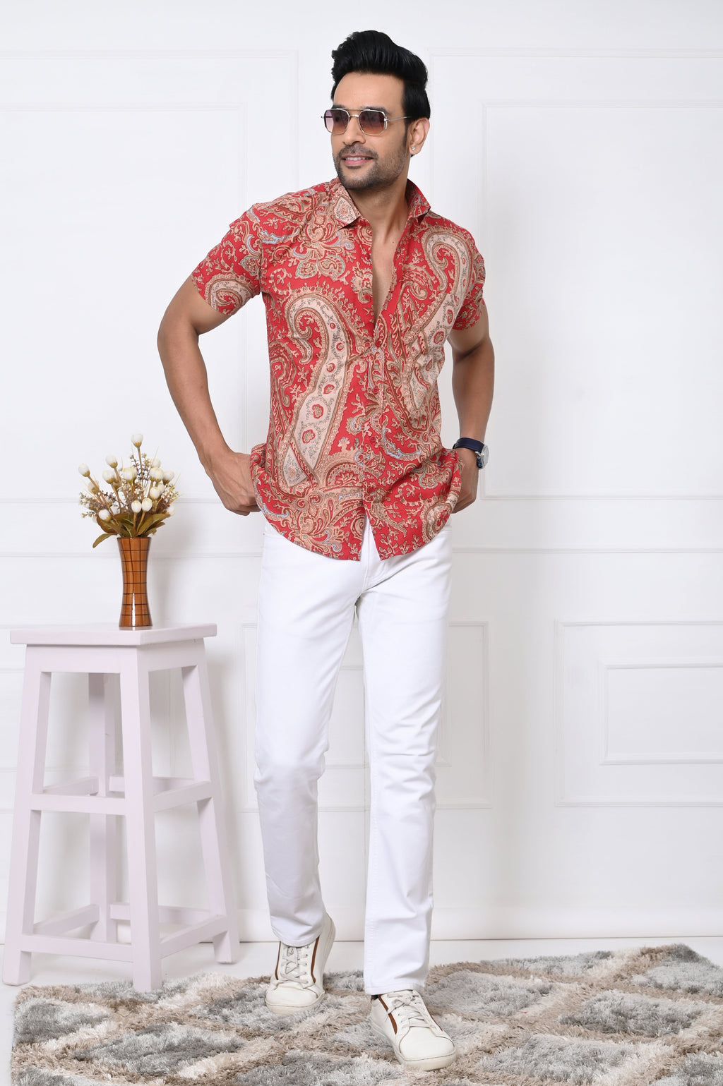 Ranbir Kapoor's Favorite VJR Red Paisley Shirt