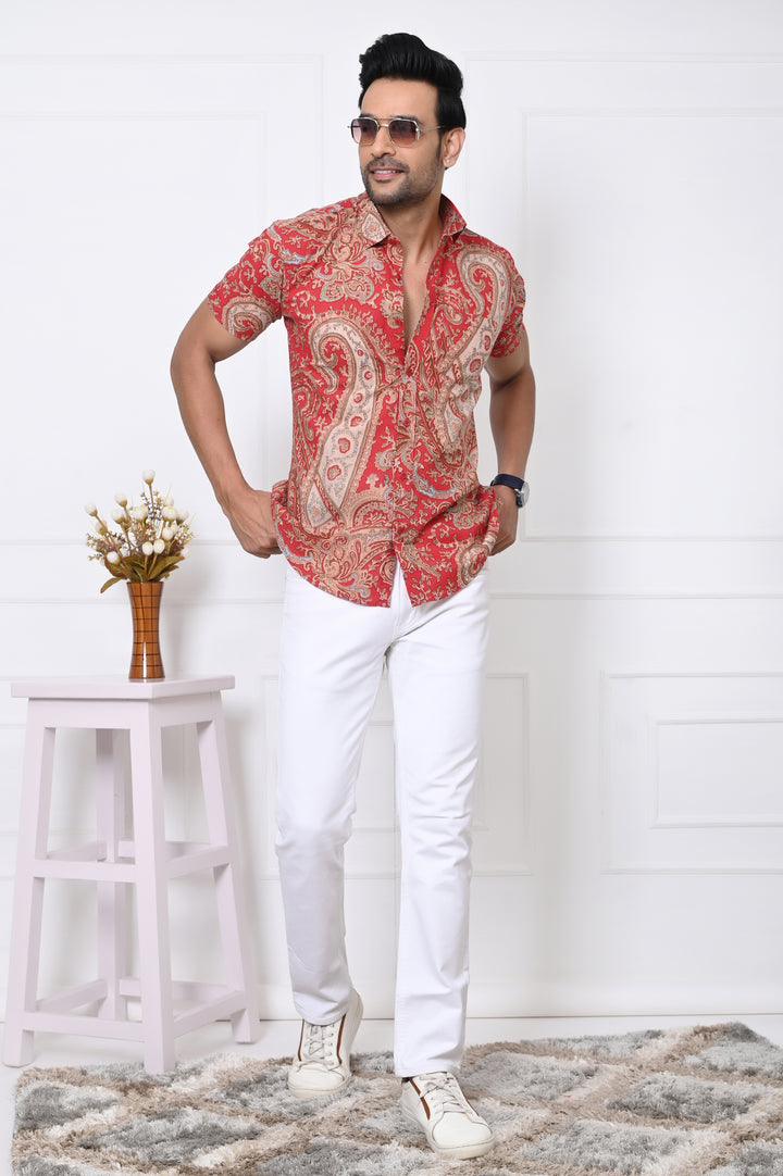 Ranbir Kapoor's Favorite VJR Red Paisley Shirt