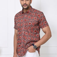 Sunburst Elegance Half Sleeves Shirt