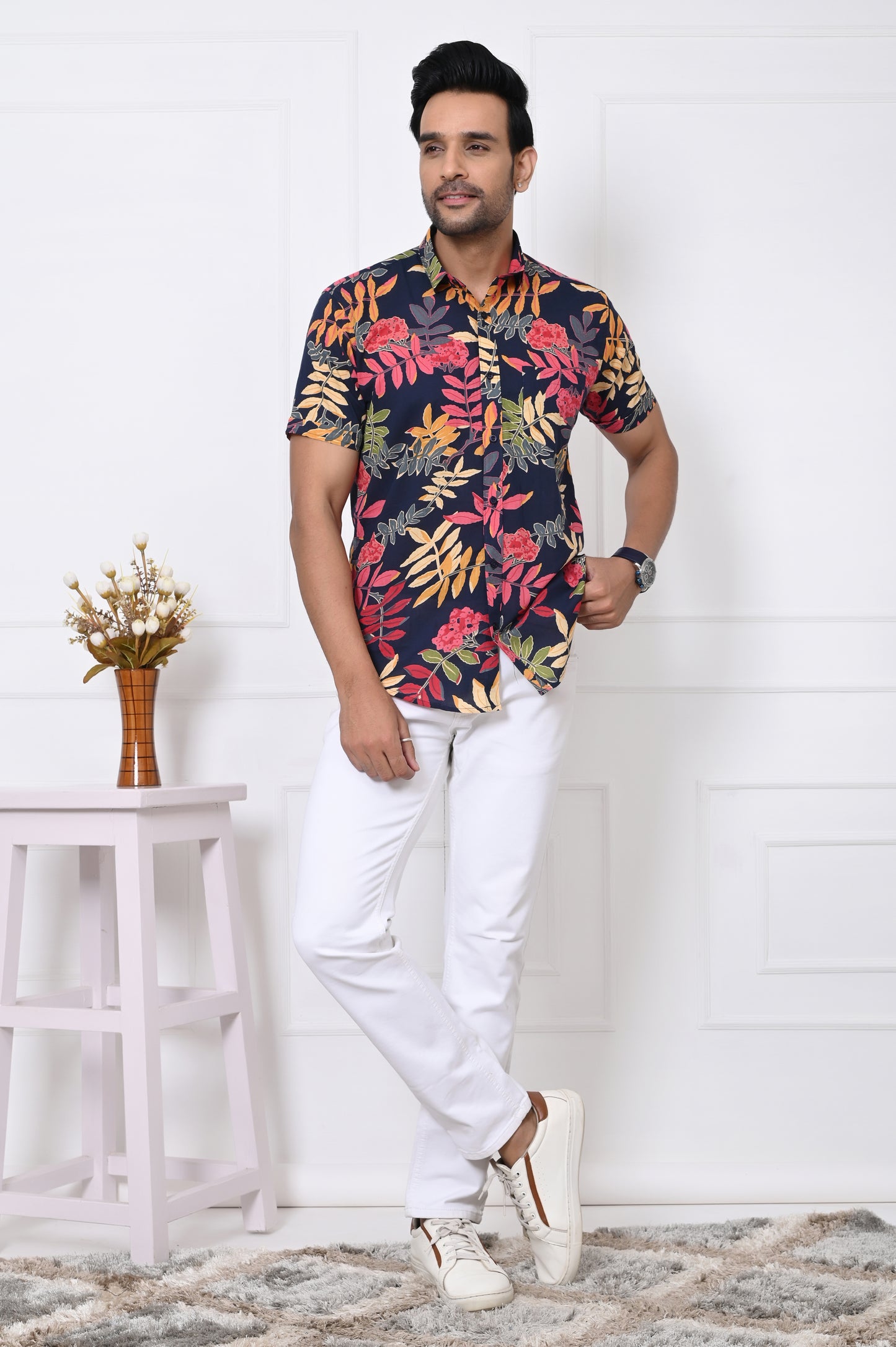 Tropical Twilight Half Sleeves Shirt