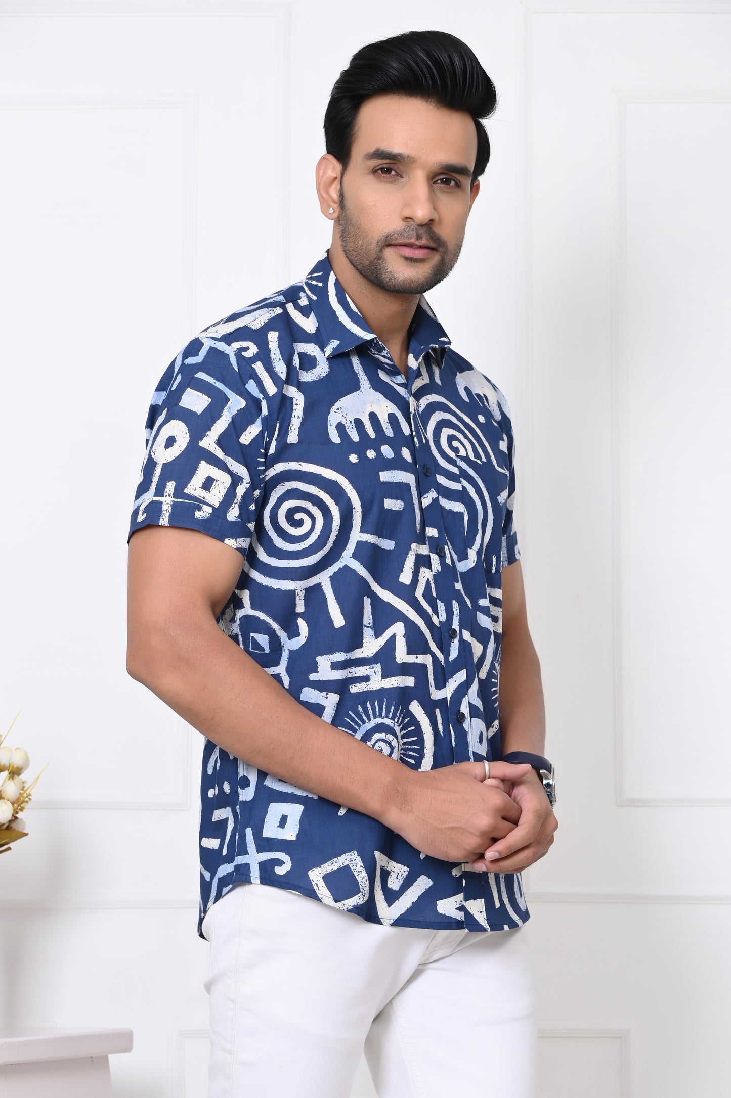 Nautical Urban Artistry Half Sleeves Shirt