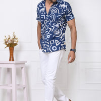 Nautical Urban Artistry Half Sleeves Shirt