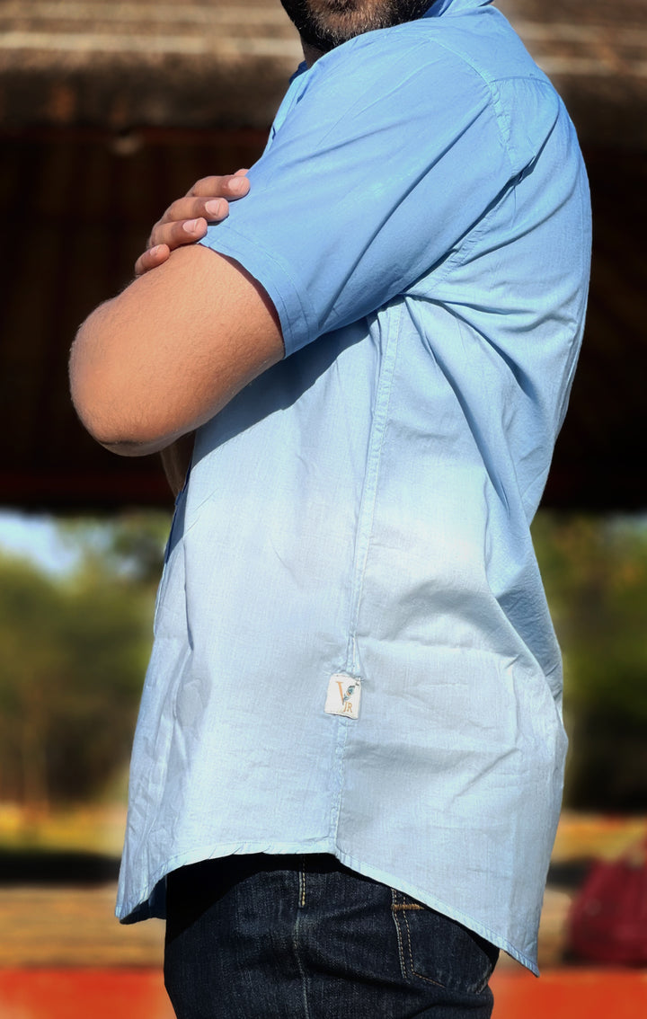 VJR Ombre Blue Color Half Sleeve Shirt