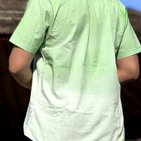 VJR Ombre Light Green Color Half Sleeve Shirt