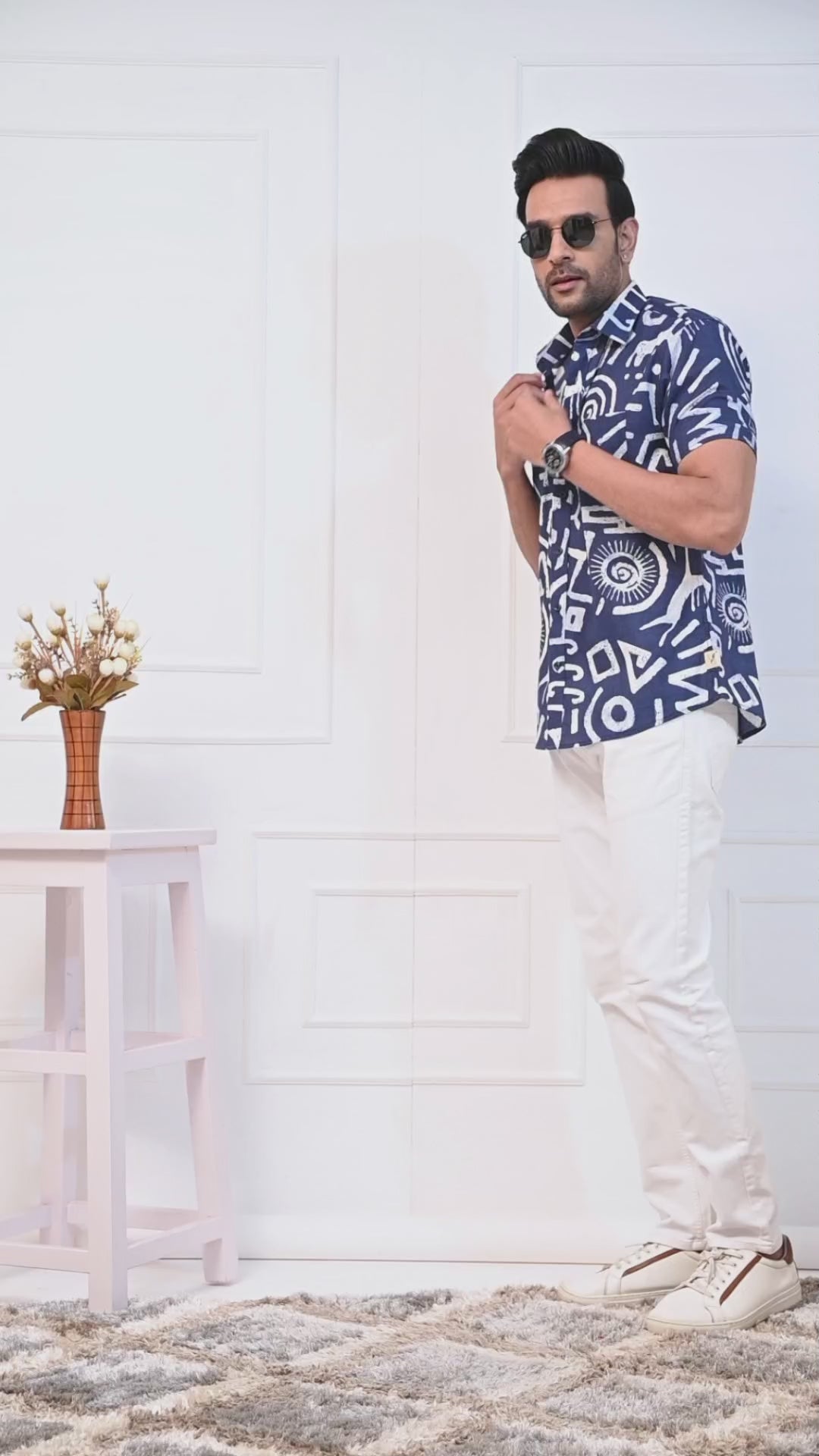 Nautical Urban Artistry Half Sleeves Shirt